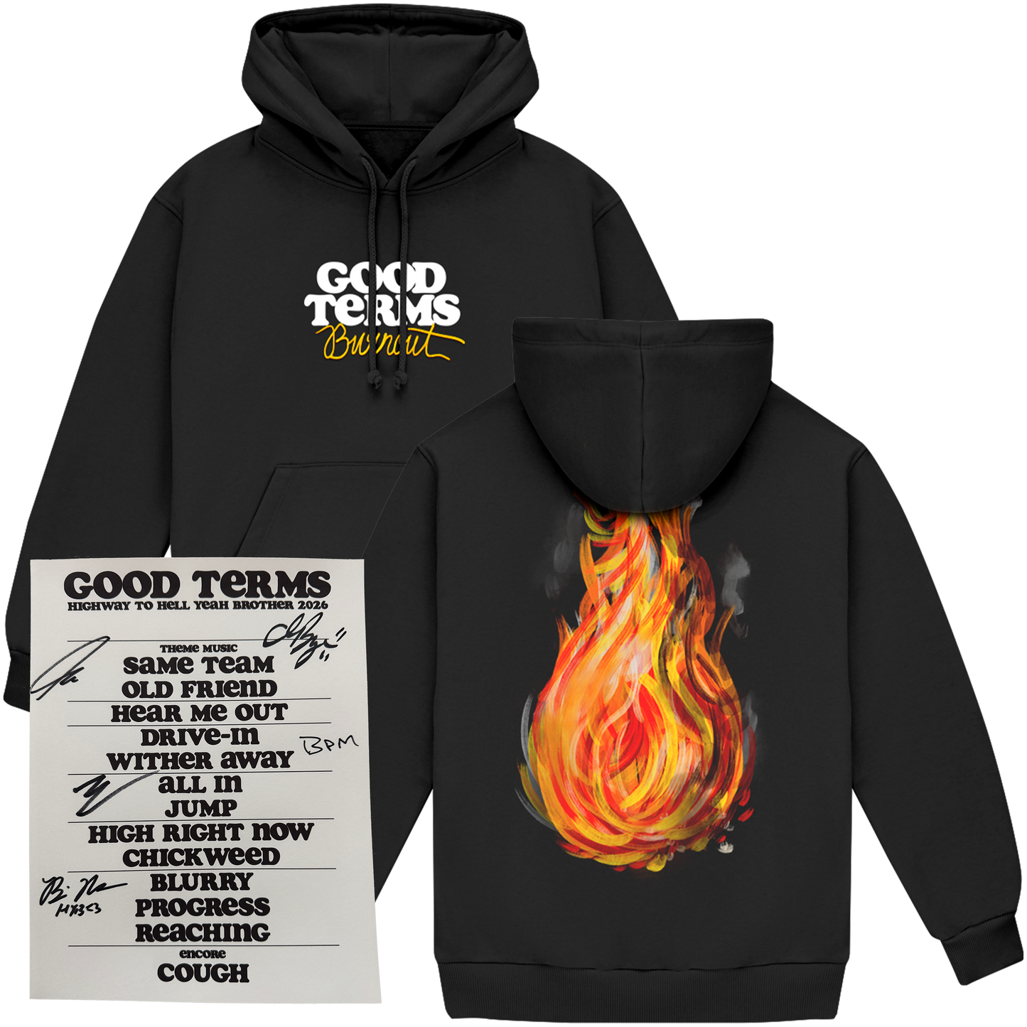 FIREBALL HOODIE (WITH SIGNED SETLIST)