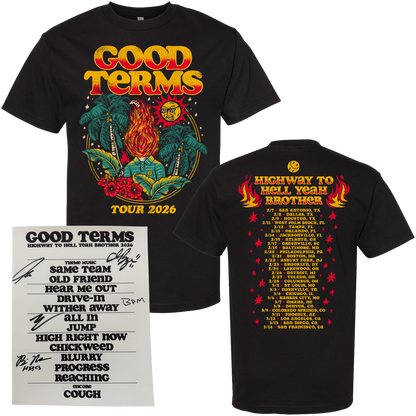 HIGHWAY TO HELL YEAH BROTHER TOUR T-SHIRT (WITH SIGNED SETLIST)
